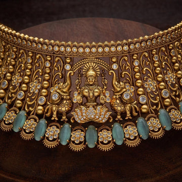 Temple Choker Necklace & Earrings Set